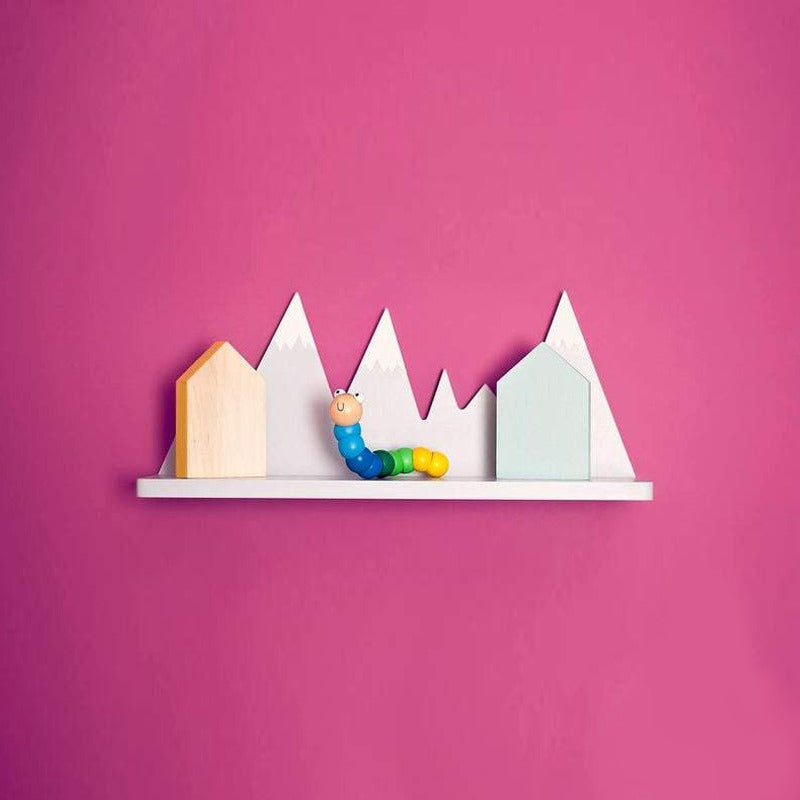 Art Work Mountain Kids Bedroom Organizer Floating Shelve - zeests.com - Best place for furniture, home decor and all you need