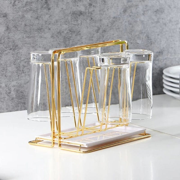 Golden Cup Drying Rack - zeests.com - Best place for furniture, home decor and all you need