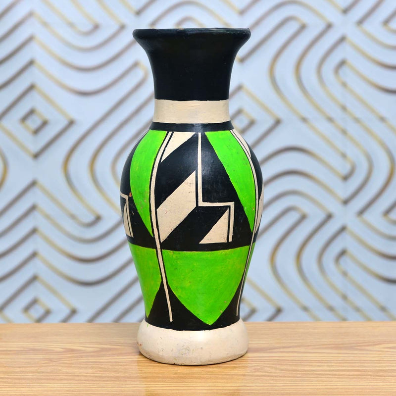 Fine Printed Vase - Intricate - Earthen Pot - zeests.com - Best place for furniture, home decor and all you need
