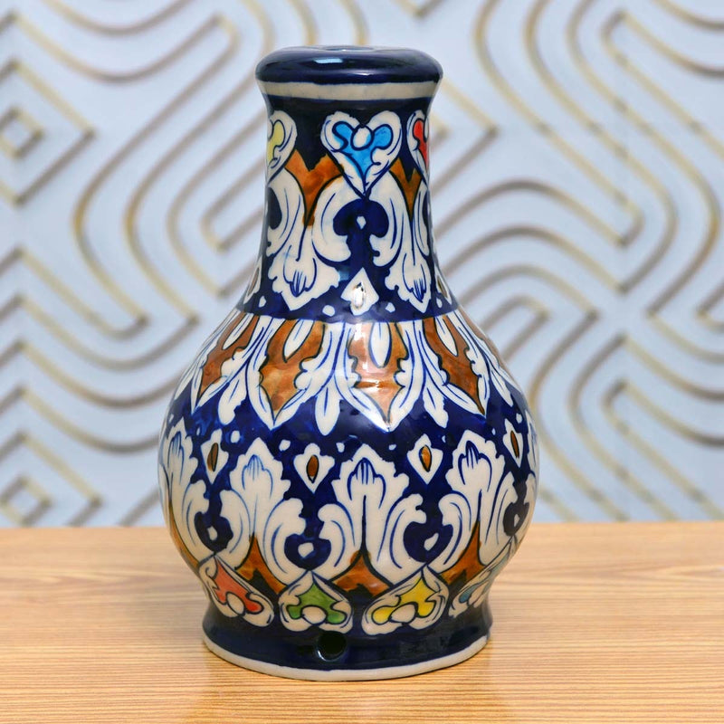 Mini Hole Felicity Vase-Blue pottery - zeests.com - Best place for furniture, home decor and all you need
