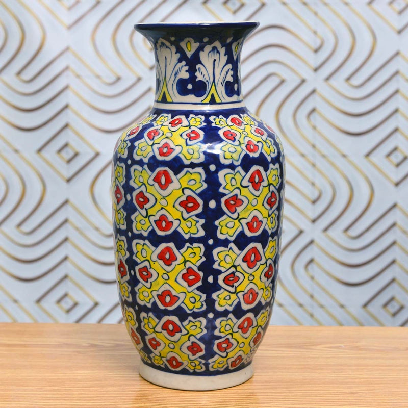 AYLIEFF Felicity Vase-Blue pottery - zeests.com - Best place for furniture, home decor and all you need