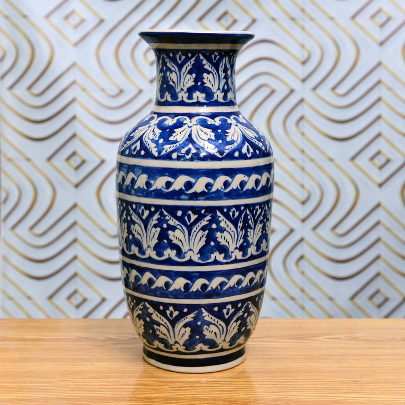 AYLIEFF Felicity Vase-Blue pottery - zeests.com - Best place for furniture, home decor and all you need