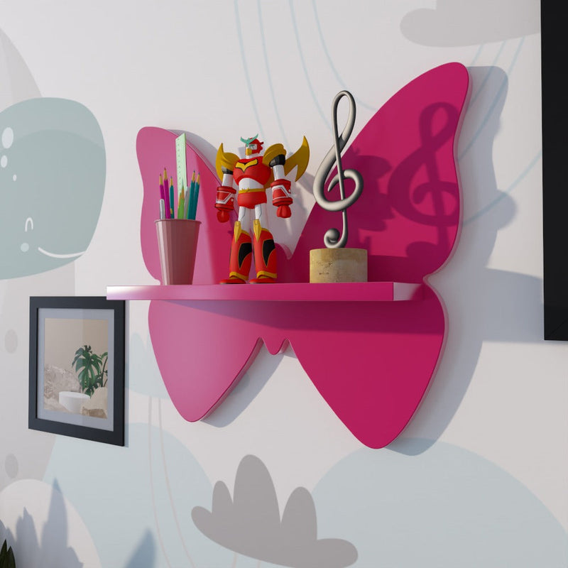 Butterfly Ornament Bedroom Book Organizer Floating Shelve - zeests.com - Best place for furniture, home decor and all you need