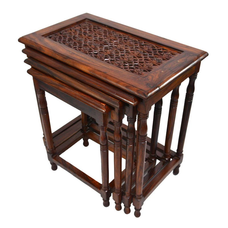 The shrines Nesting Shisham Tables (Set of 4) - zeests.com - Best place for furniture, home decor and all you need