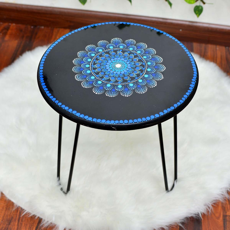 Blue Myst Hairpin Table - waseeh.com