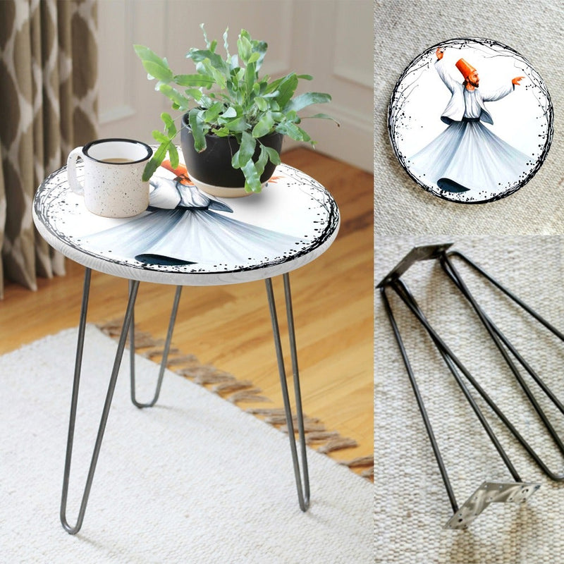 Sufi & Ballet Whirls Living Lounge Center Side Hairpin Table - zeests.com - Best place for furniture, home decor and all you need
