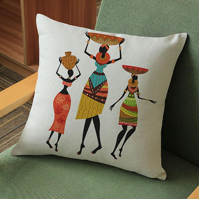 African Lady Cushion Covers (pack of 5) - zeests.com - Best place for furniture, home decor and all you need