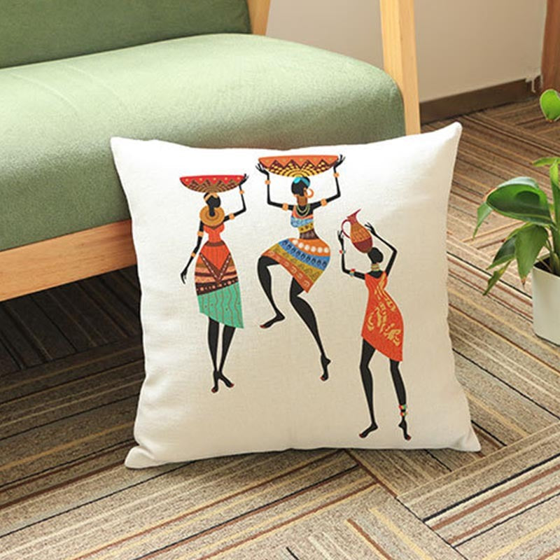 African Lady Cushion Covers (pack of 5) - zeests.com - Best place for furniture, home decor and all you need