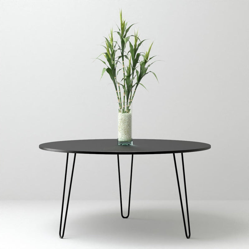 Tatami Contrasted Living Lounge Drawing Room Round Hairpin Centre Tables (Set of 2) - zeests.com - Best place for furniture, home decor and all you need