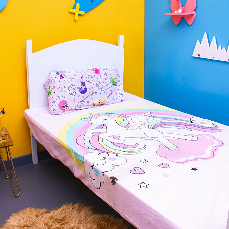 Unicorn "Flying Beauty" Bedsheet - zeests.com - Best place for furniture, home decor and all you need
