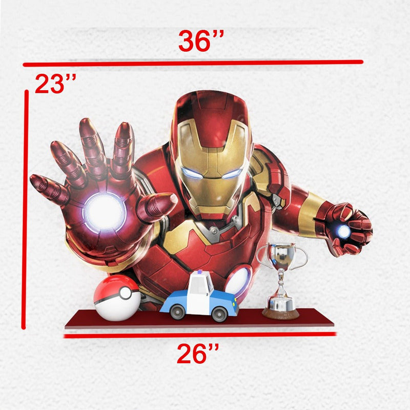 Ironman "In Suit" Marvel Kids Bedroom Floating Organizer Shelve - zeests.com - Best place for furniture, home decor and all you need