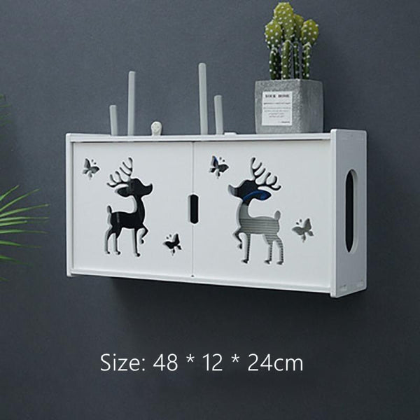 Deer Lounge Wifi Devices Floating Organizer Shelve Decor - zeests.com - Best place for furniture, home decor and all you need
