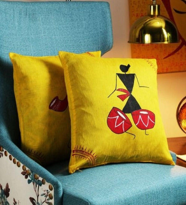 Bella Drums Cushion Covers (Pack of 2) - zeests.com - Best place for furniture, home decor and all you need