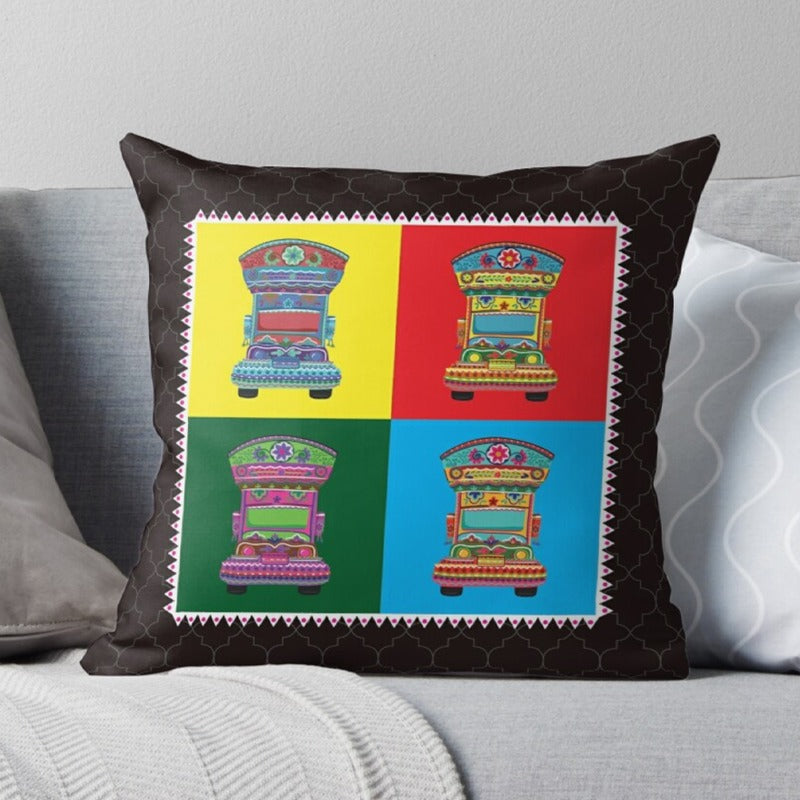 Truck Art Cushion Covers (Pack of 6) - zeests.com - Best place for furniture, home decor and all you need