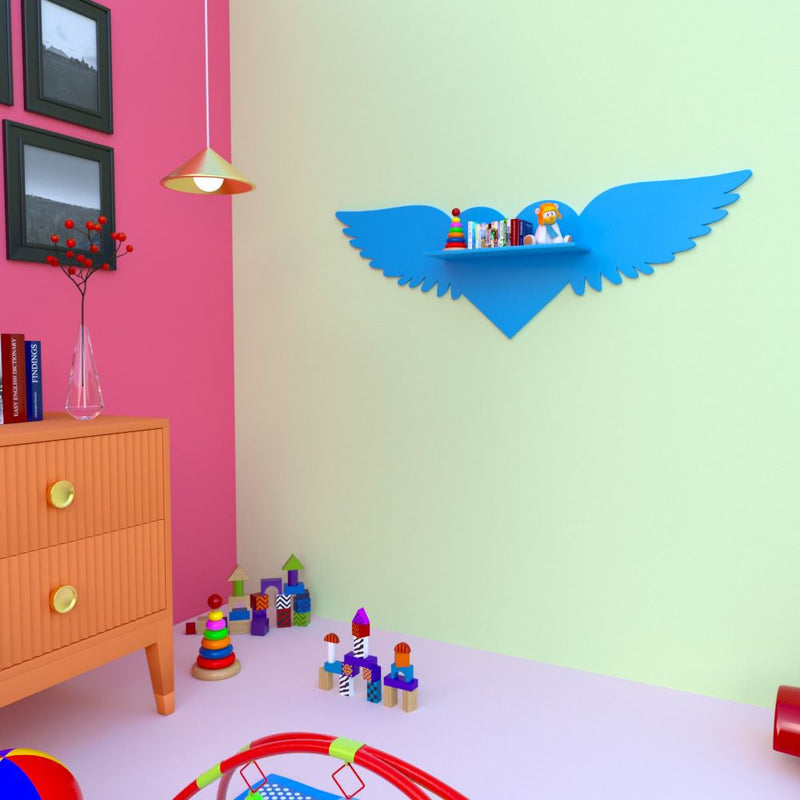 Flying Heart Girls Boys Bedroom Floating Organizer Shelve Decor - zeests.com - Best place for furniture, home decor and all you need