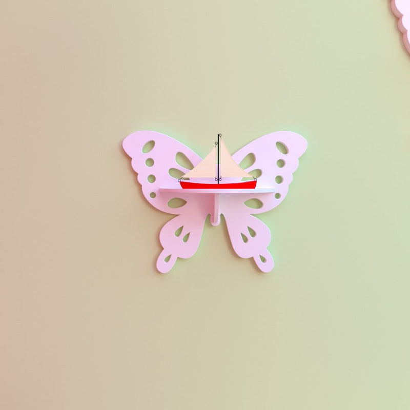 Crater Butterfly Kids Bedroom Floating Shelve Decor - zeests.com - Best place for furniture, home decor and all you need