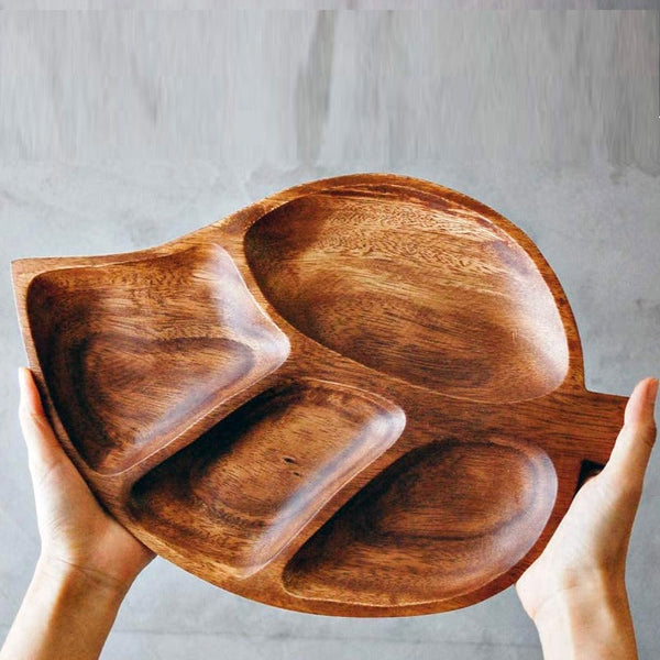 Acacia Autumn Solid Wood Guest Snack Kitchen Serving Tray - zeests.com - Best place for furniture, home decor and all you need