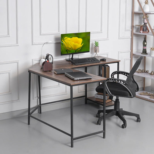 ALLENA L-Shape Home Office Workstation Writing Organizer Desk Table - zeests.com - Best place for furniture, home decor and all you need
