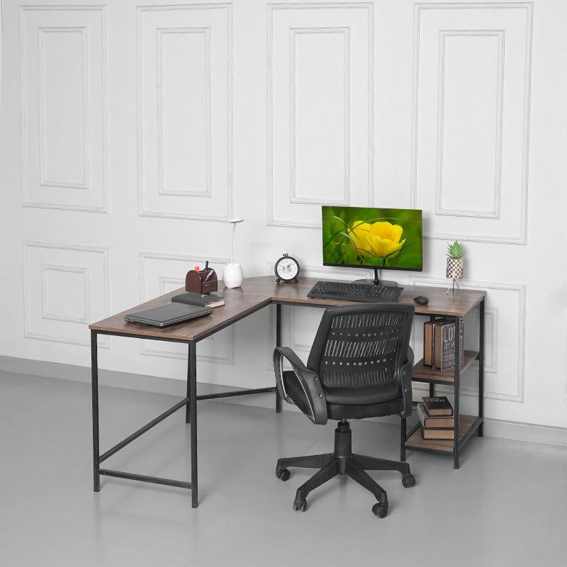 ALLENA L-Shape Home Office Workstation Writing Organizer Desk Table - zeests.com - Best place for furniture, home decor and all you need