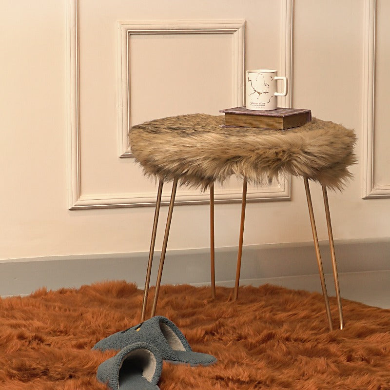 Modern Faux Fur Foot Rest Stool - zeests.com - Best place for furniture, home decor and all you need