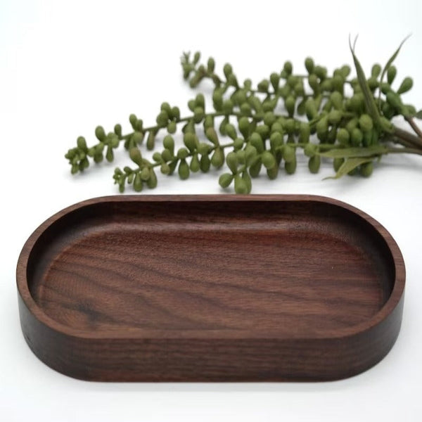 Oval Gazed Wooden Kitchen Serving Tray - zeests.com - Best place for furniture, home decor and all you need