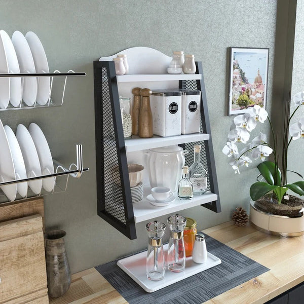 Trestle Modern Spice Coffee Kitchen Organizer Storage Rack - zeests.com - Best place for furniture, home decor and all you need