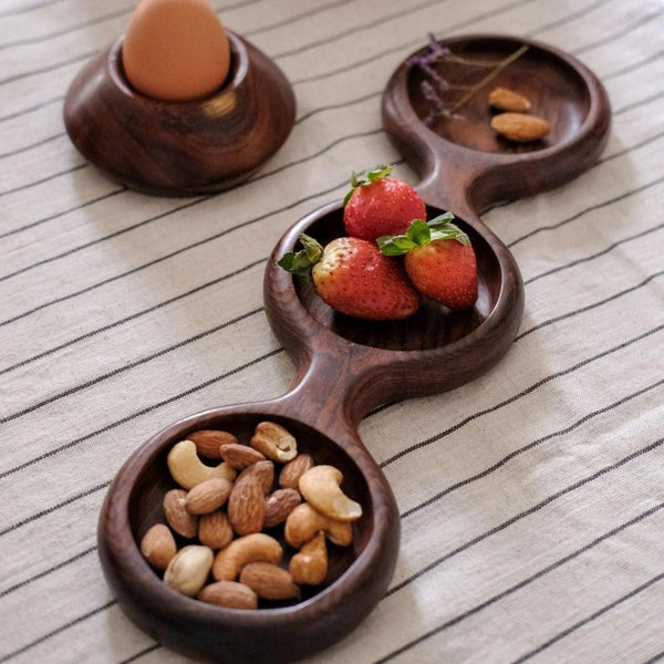 Triple O Dry Fruit Wooden Platter - zeests.com - Best place for furniture, home decor and all you need