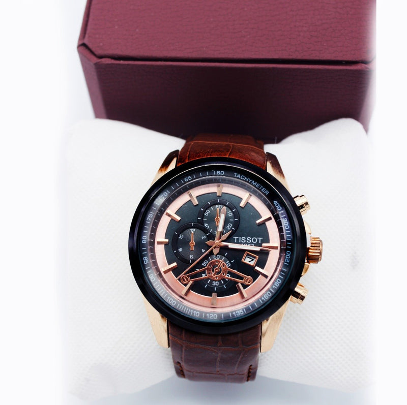 Tissot Brown Leather Watch - zeests.com - Best place for furniture, home decor and all you need