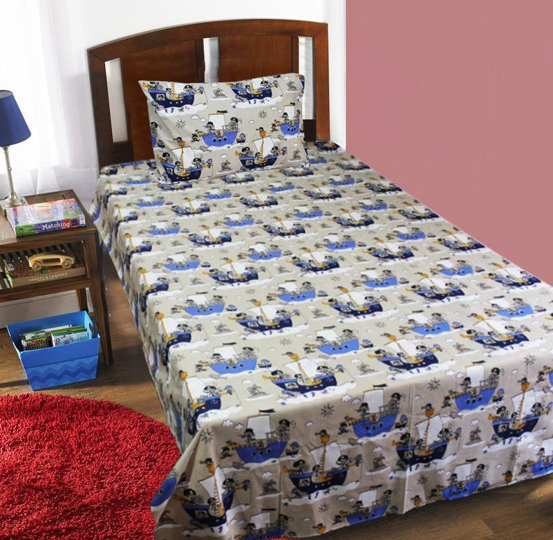 Kids Bed Sheet - Boats - zeests.com - Best place for furniture, home decor and all you need