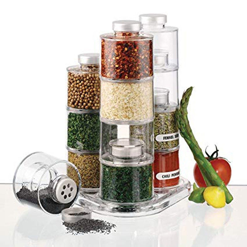 Spice Jar Bottle Tower (12 pcs) - zeests.com - Best place for furniture, home decor and all you need