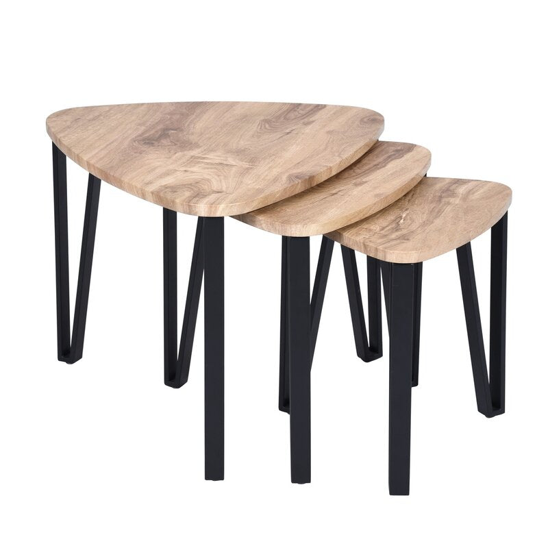 Idiosyncratic nesting tables (Oak finish) - zeests.com - Best place for furniture, home decor and all you need