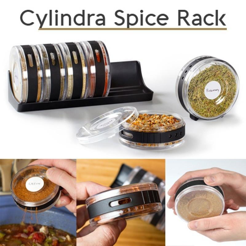 Cylindra Rotary Spice Rack (Set of 6) - zeests.com - Best place for furniture, home decor and all you need