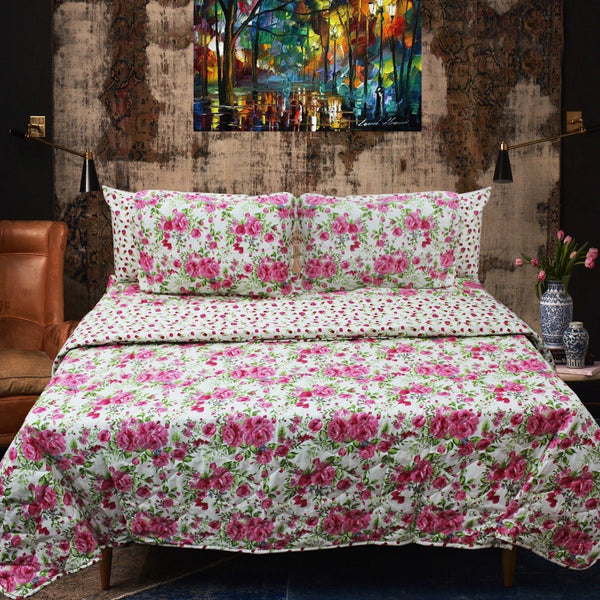 Bed of Roses - 6 Pieces Bed Spread Set - zeests.com - Best place for furniture, home decor and all you need