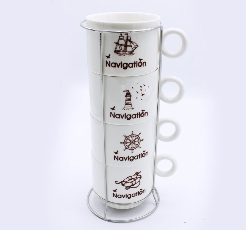 Navigation Cup Tower -4 Pcs - zeests.com - Best place for furniture, home decor and all you need