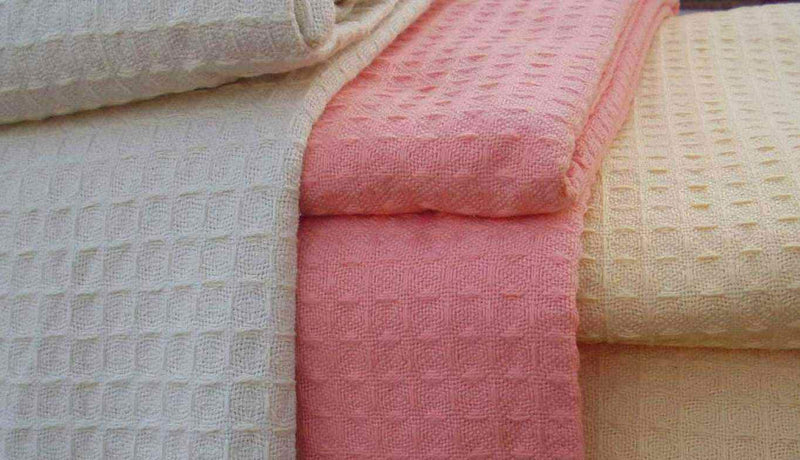 Cotton Waffle Blanket - Throws - Pink - zeests.com - Best place for furniture, home decor and all you need