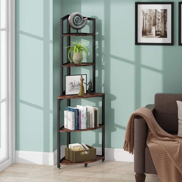 Plight Ladder Bookcase Shelve Kitchen Organizer Rack - zeests.com - Best place for furniture, home decor and all you need