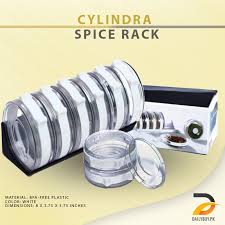 Cylindra Rotary Spice Rack (Set of 6) - zeests.com - Best place for furniture, home decor and all you need