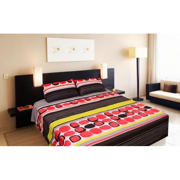 Rich Cotton Double Bed Sheet With 2 Pillow cases -Ecn019 - zeests.com - Best place for furniture, home decor and all you need