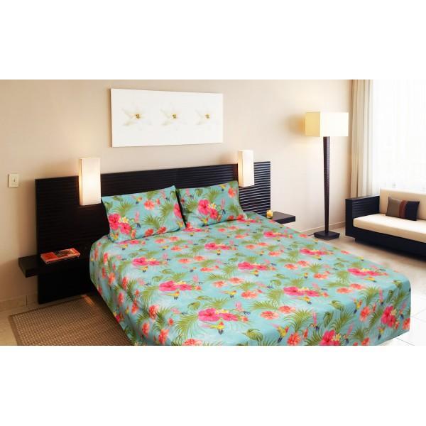 Export Cotton Double Bed Sheet With 2 Pillow cases - zeests.com - Best place for furniture, home decor and all you need