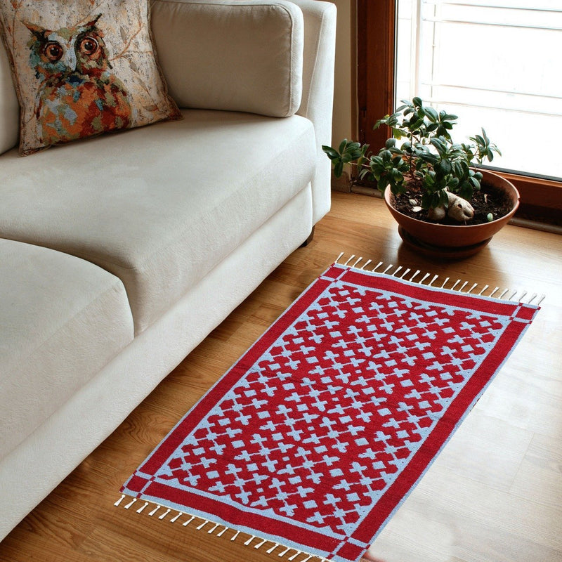 Hand-woven Woolen Rug - Double Seam - 2.5' x 4' - zeests.com - Best place for furniture, home decor and all you need