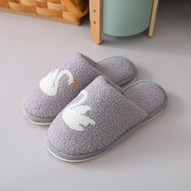 Swan Warm Slippers (Grey) - zeests.com - Best place for furniture, home decor and all you need