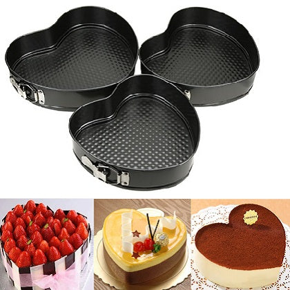 Heart Cake Baking Mold (3pcs) - zeests.com - Best place for furniture, home decor and all you need
