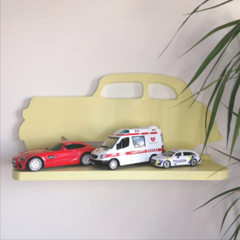 Peugeot Car Kids Boys Bedroom Floating Organizer Shelve Decor - zeests.com - Best place for furniture, home decor and all you need