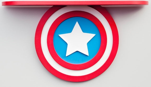 Captain America Marvel Kids Bedroom Floating Organizer Shelve Decor - zeests.com - Best place for furniture, home decor and all you need