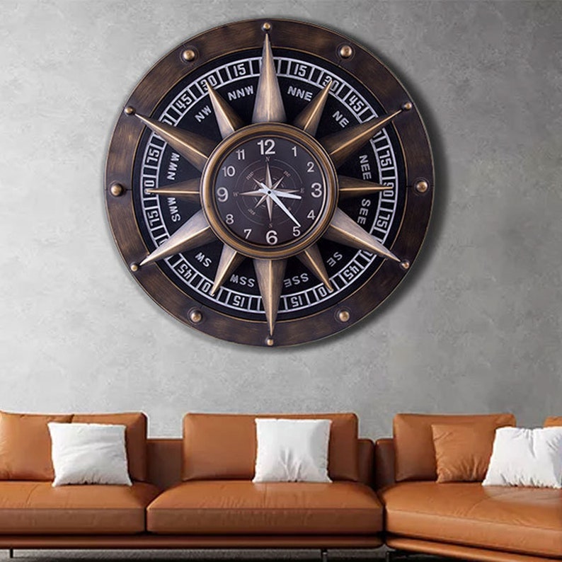 Compass Ways Wall Clock - zeests.com - Best place for furniture, home decor and all you need