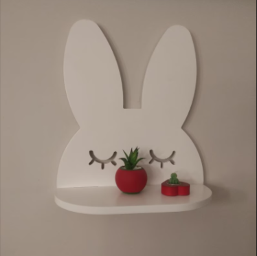 Shy Rabbit Girls Kids Bedroom Floating Organizer Shelve Decor - zeests.com - Best place for furniture, home decor and all you need