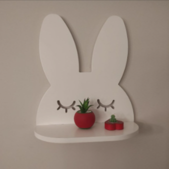 Shy Rabbit Girls Kids Bedroom Floating Organizer Shelve Decor - zeests.com - Best place for furniture, home decor and all you need