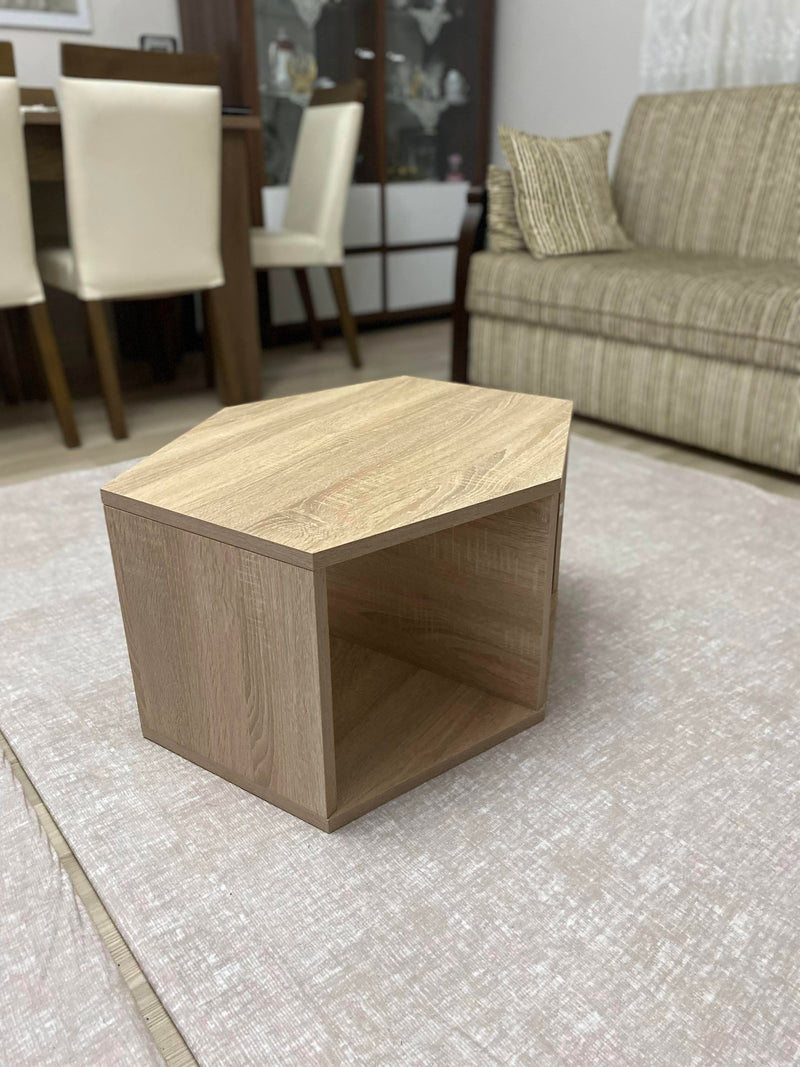 Hexagonal Wooden Coffee Table - zeests.com - Best place for furniture, home decor and all you need