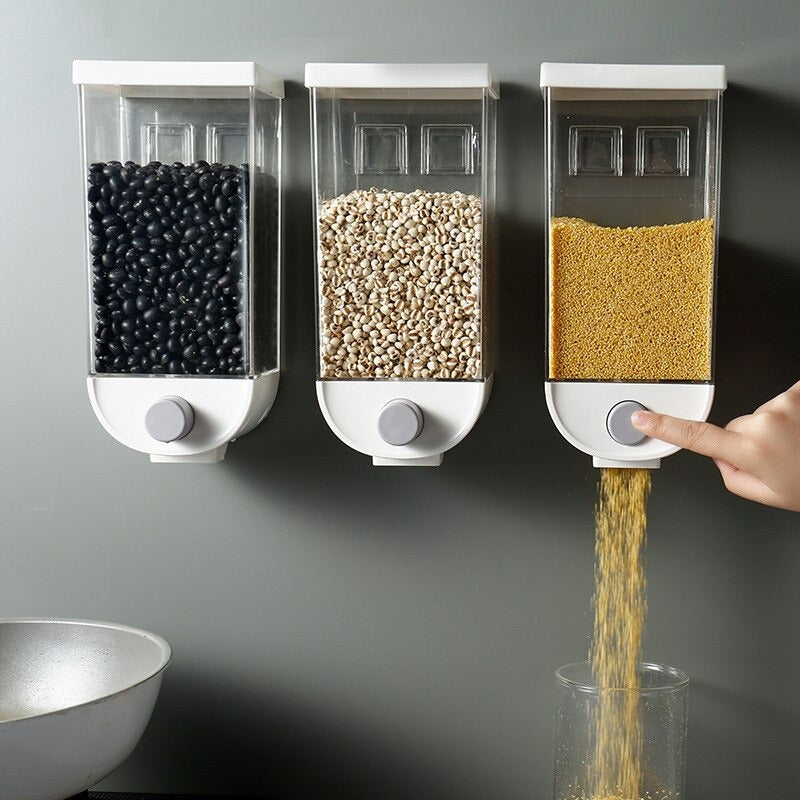 Wall Mounted Rice Container (Square Shaped) - zeests.com - Best place for furniture, home decor and all you need