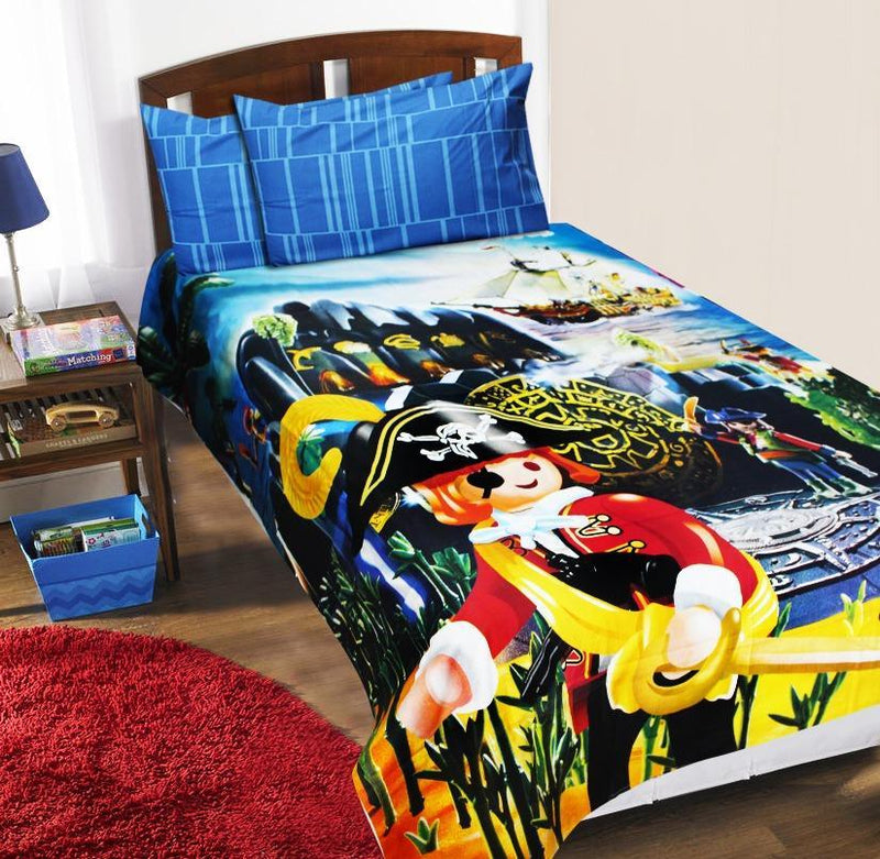 Kids Single Bed Sheet Set- Lego Pirates - zeests.com - Best place for furniture, home decor and all you need